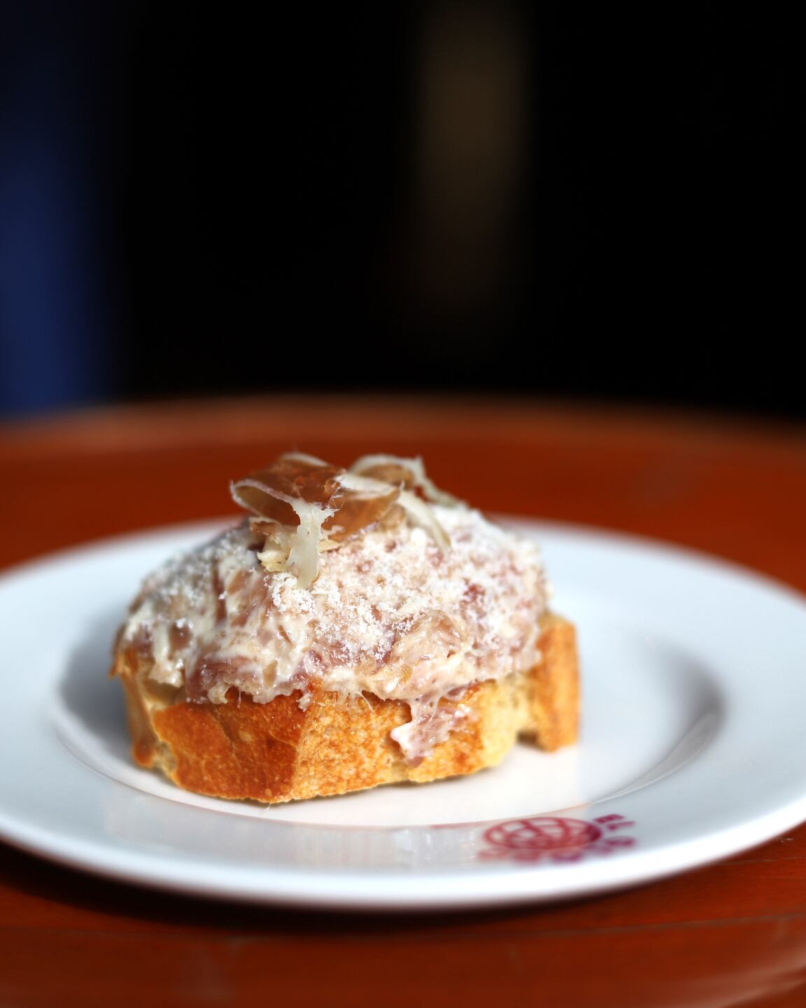 Pintxo de muselina de jamón. (Bar El Globo)