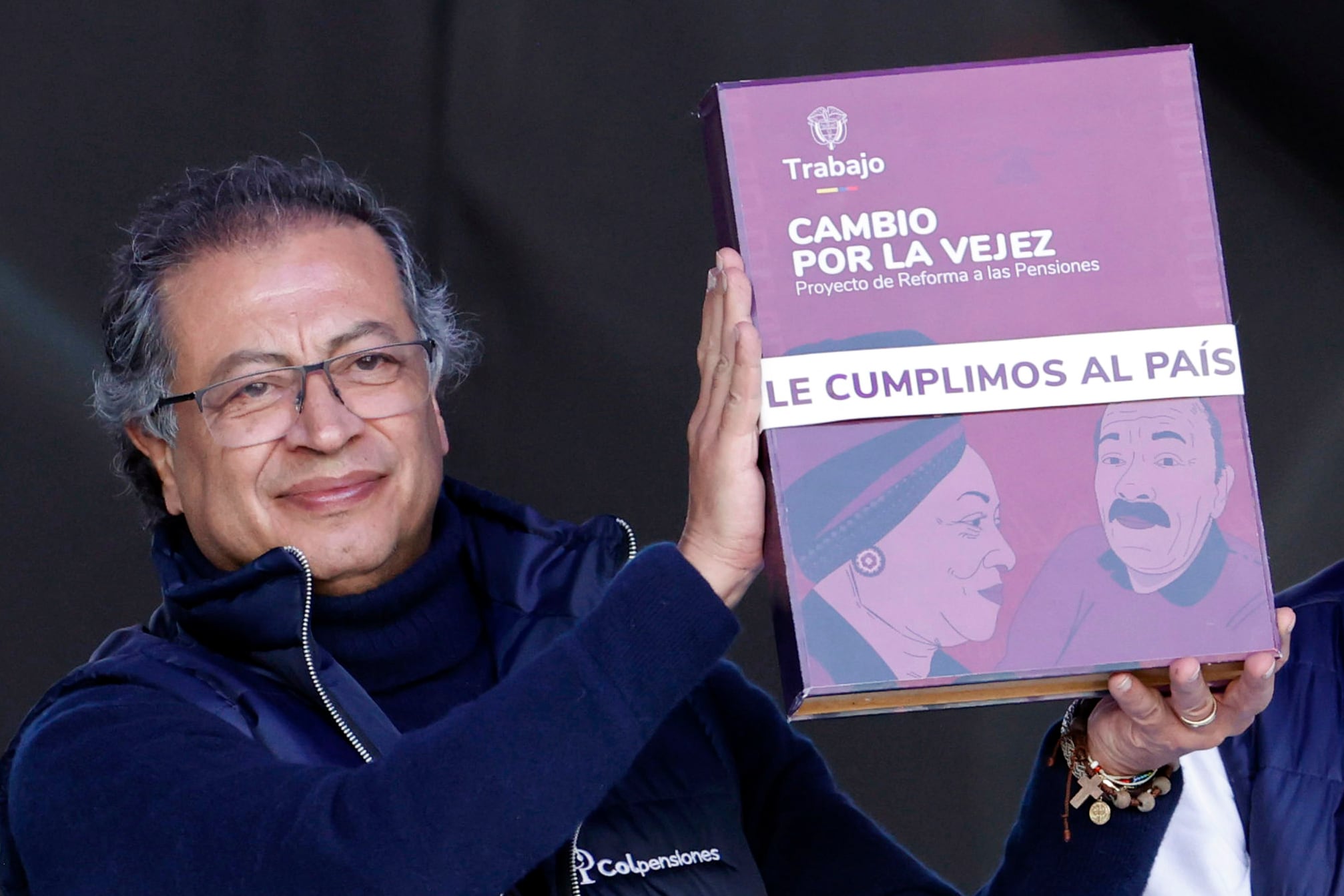 El presidente de Colombia, Gustavo Petro, sancionó la reforma pensional  el 16 de julio de 2024 - crédito Mauricio Dueñas Castañeda/Efe
