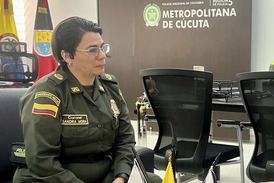 comandante de la Policía Metropolitana de Cúcuta, coronel Sandra Mora