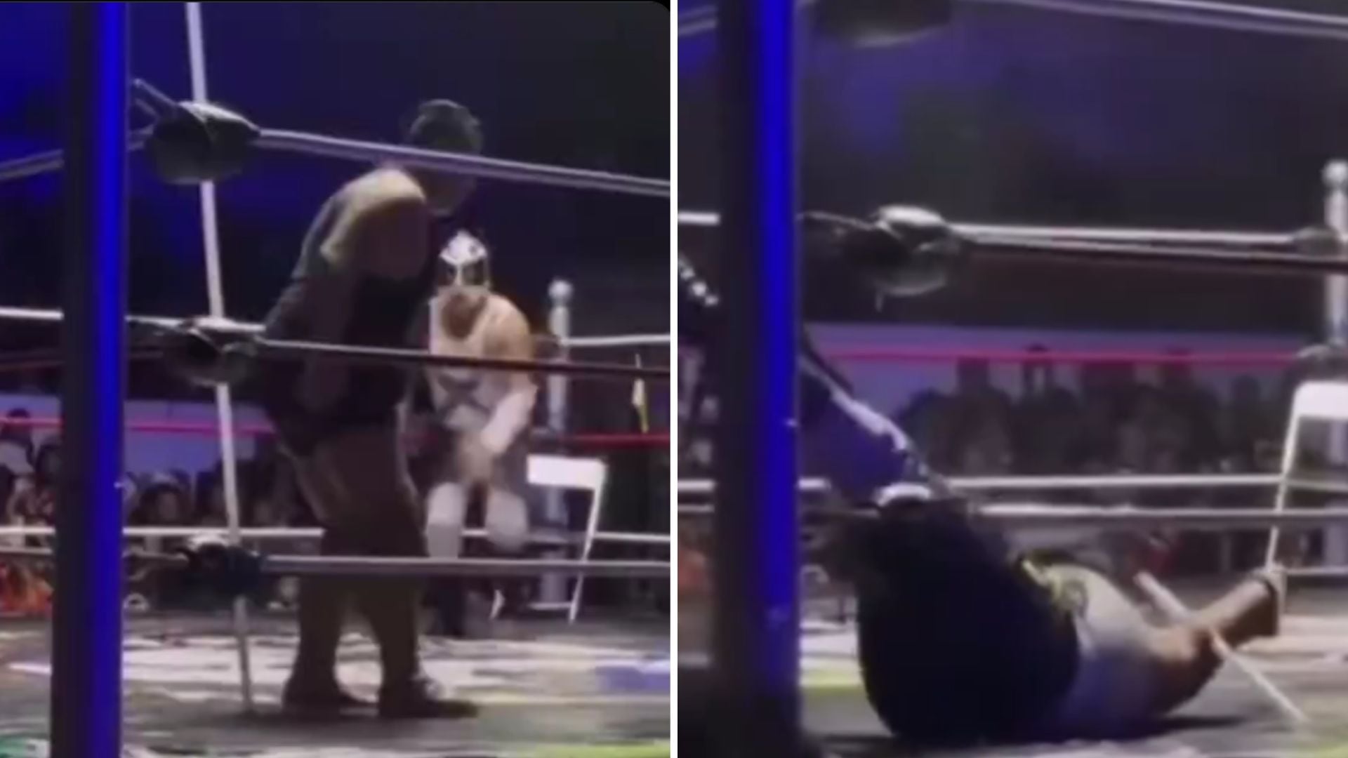 Luchador sufre horrenda lesión en la Arena Querétaro durante una lucha extrema | VIDEO