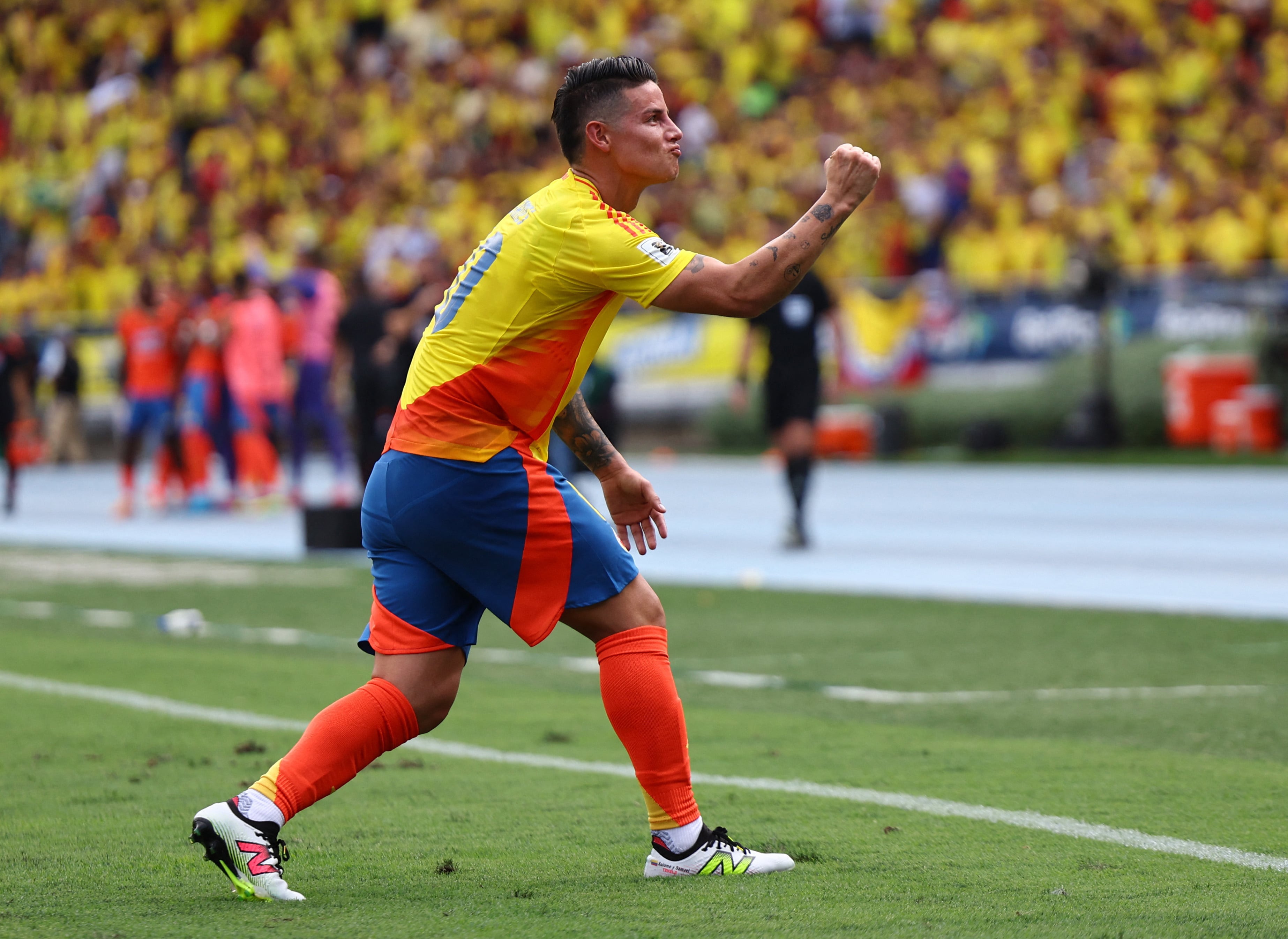 James Rodríguez aportó una asistencia y un gol en el duelo contra Argentina - crédito Luisa Gonzalez/ REUTERS