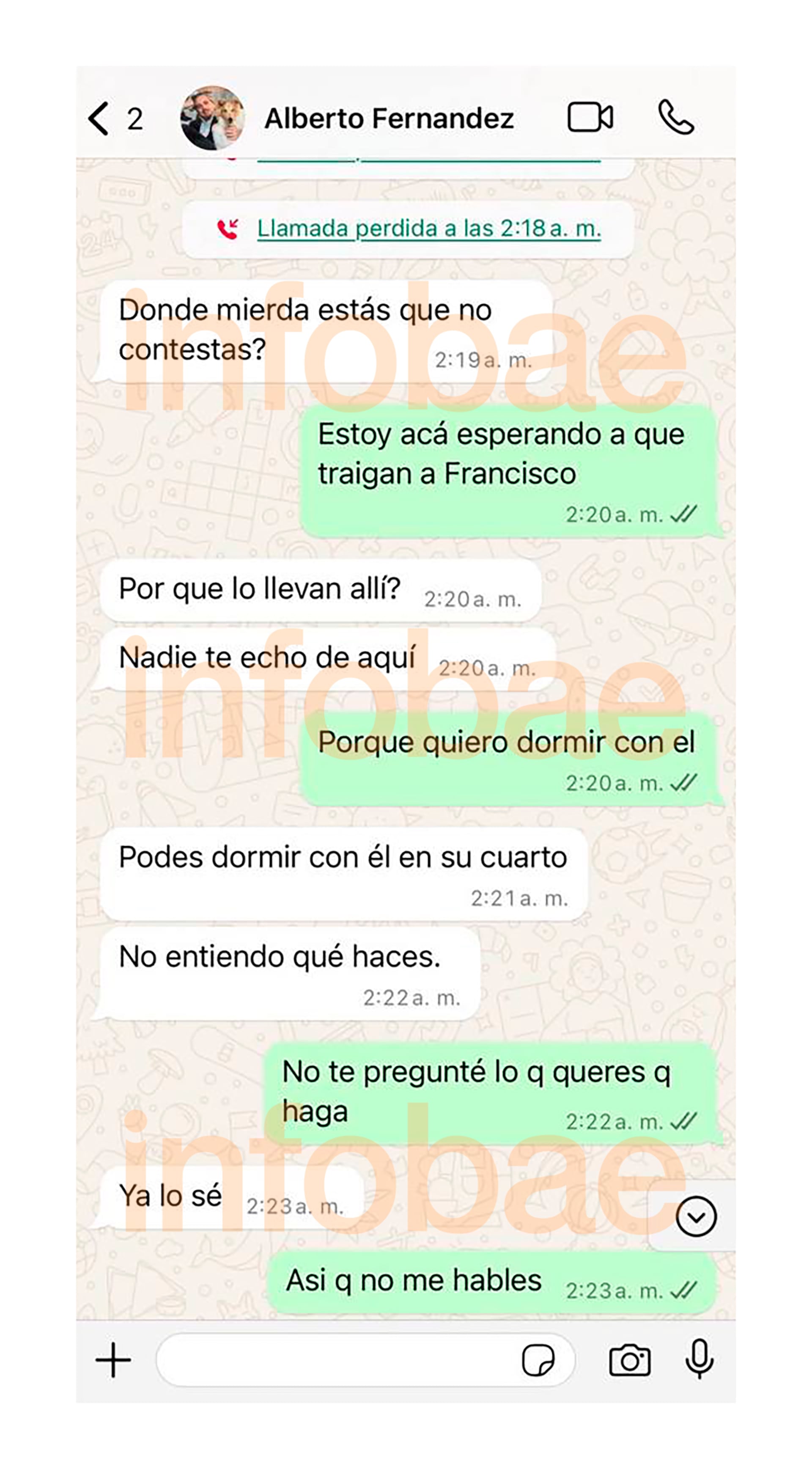 Nuevos chats entre Alberto Fernandez y Fabiola Yañez