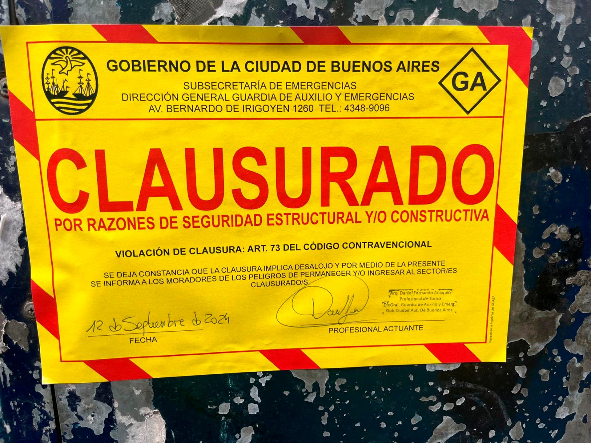 Clausuraron un predio tomado en Constitución