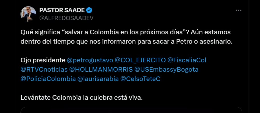 Gustavo Petro respondió a reservistas que convocan reunión para salvar al país: “Salvamos a muchos veteranos”