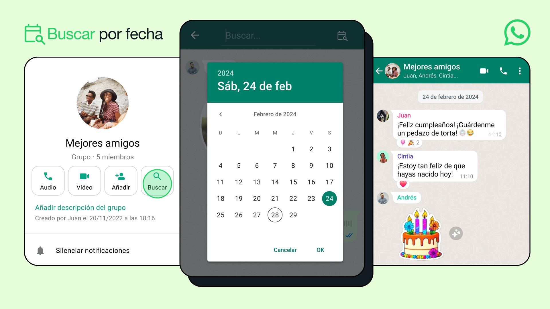 WhatsApp cuenta con un buscador y filtros ideales para encontrar chats específicos de perfiles oficiales. (WhatsApp) 