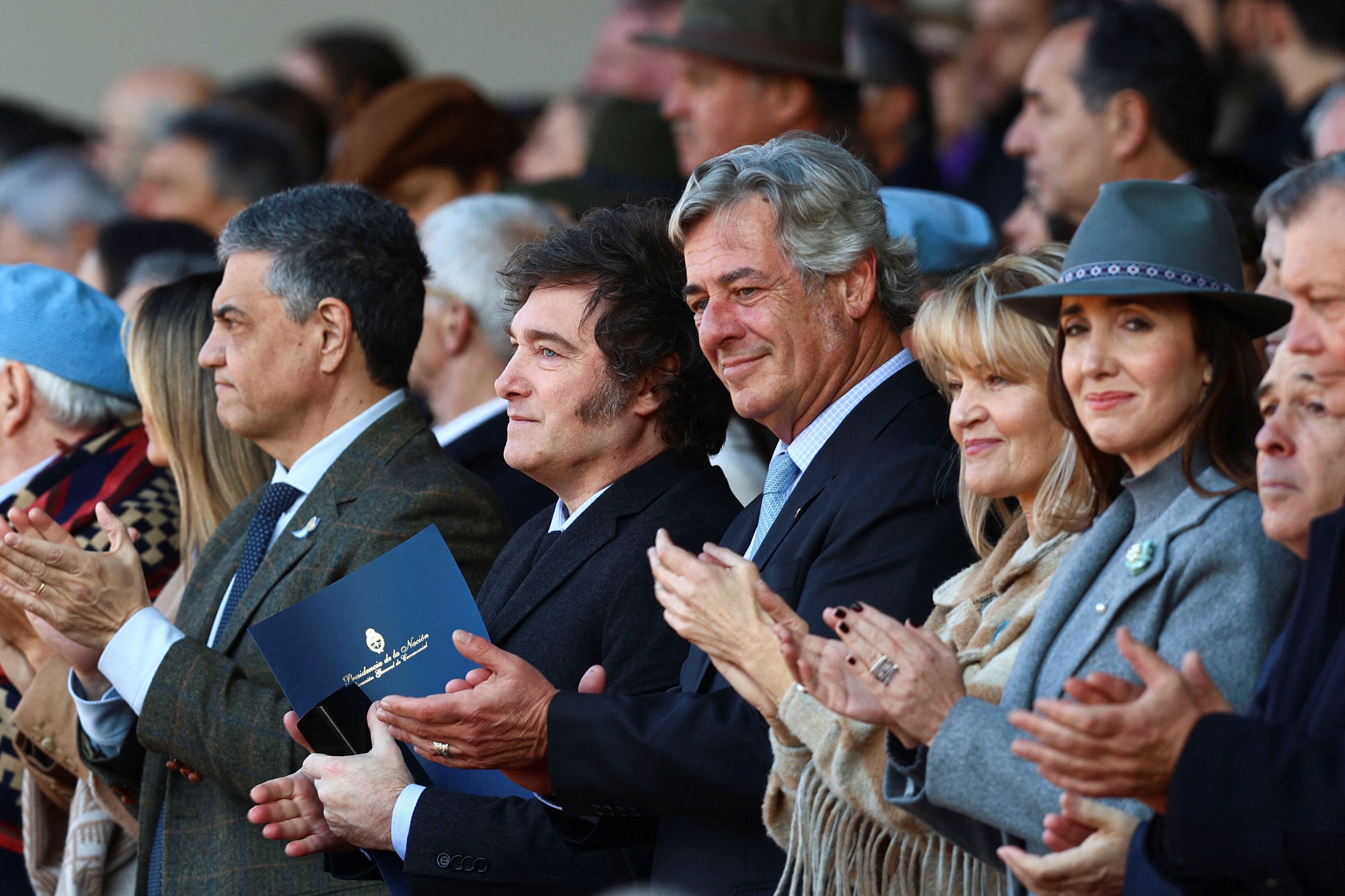 El 28 de julio en La Rural: Javier Milei por un lado y la vicepresidente Victoria Villarruel por otro. Foto: REUTERS/Matias Baglietto