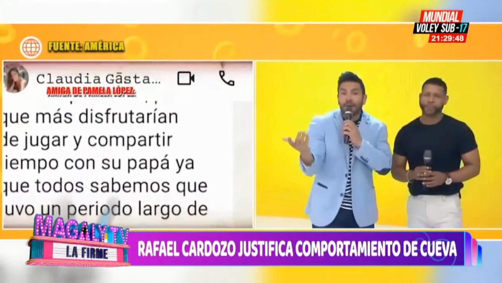 Rafael Cardozo fue criticado por asegurar que Christian Cueva es un buen padre.