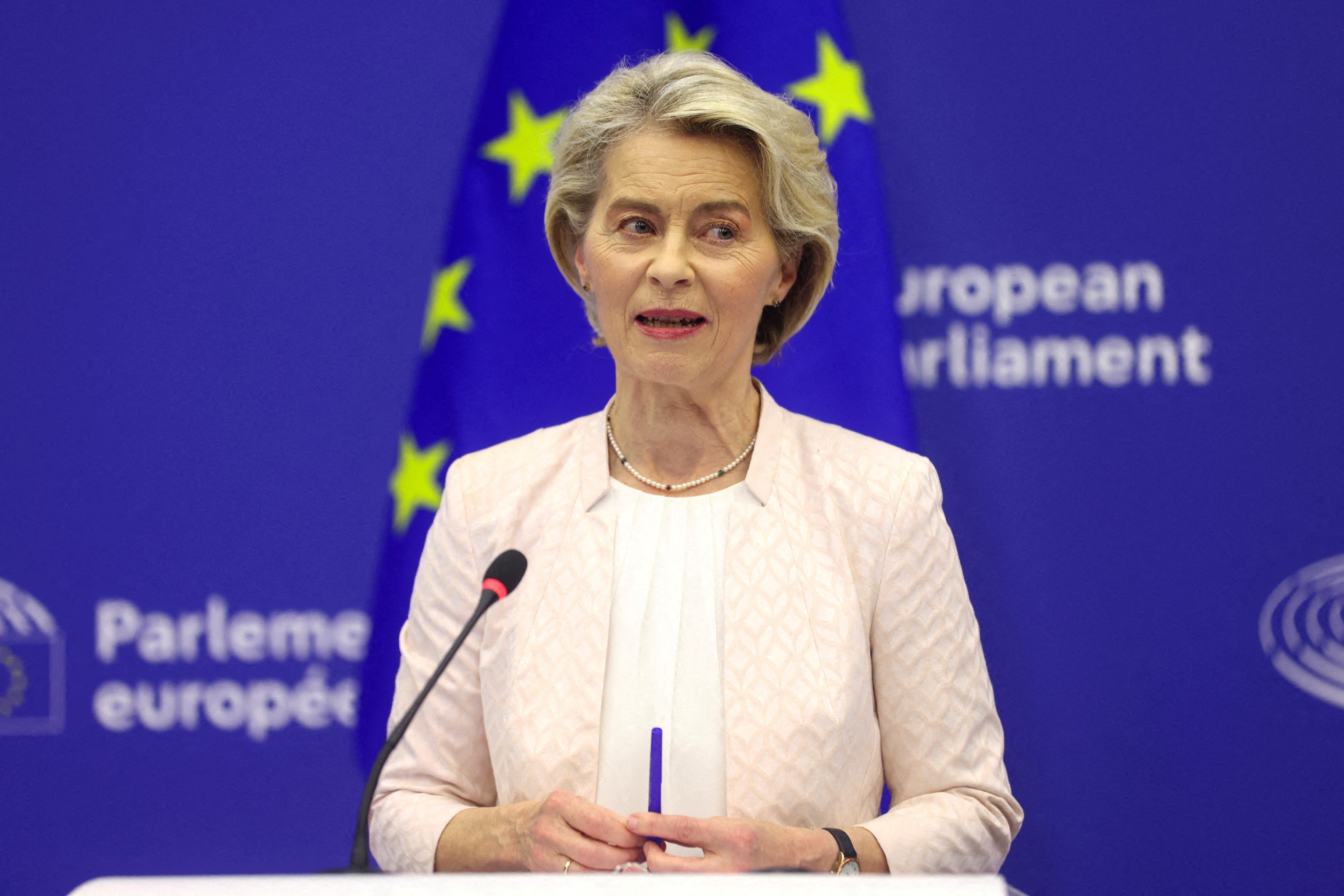 Ursula von der Leyen llegó a Kiev para anunciar nuevas medidas de apoyo de la Unión Europea a Ucrania