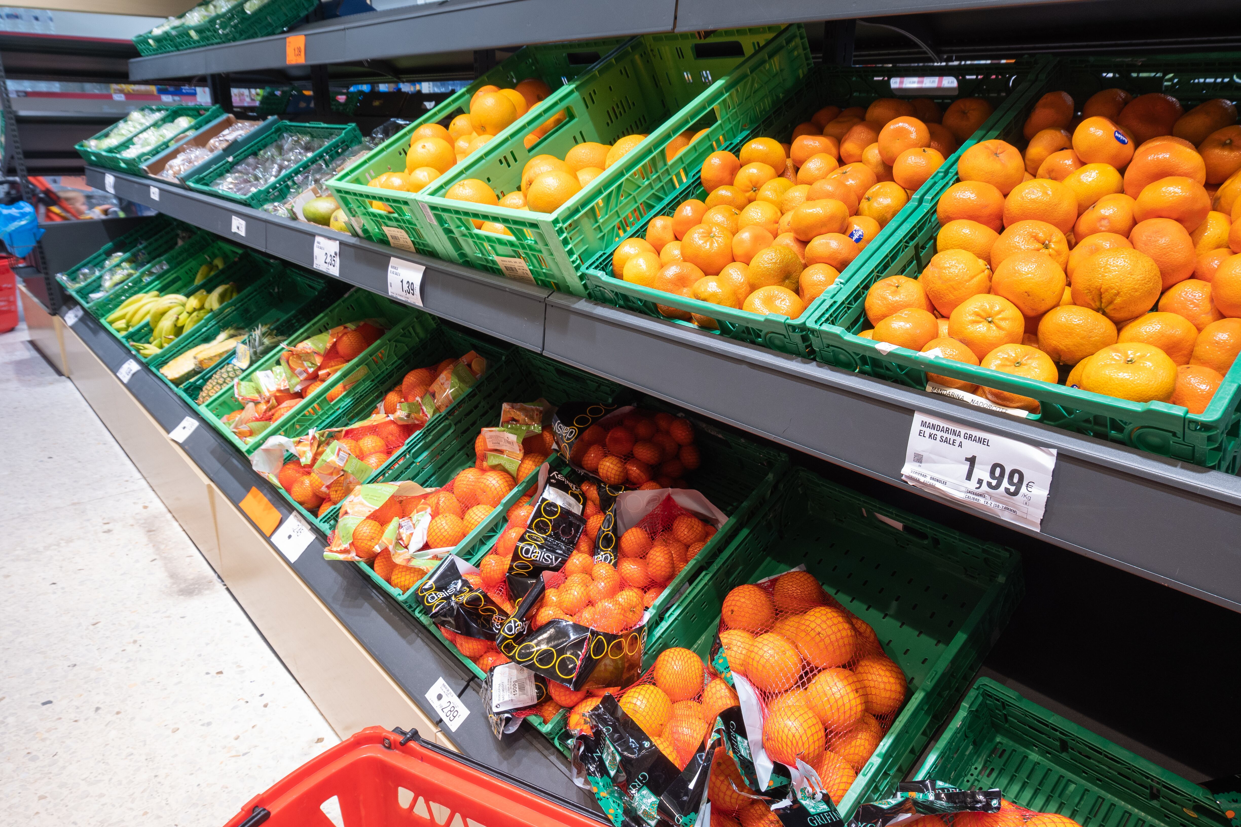 Frutas y verduras en Mercadona (ShutterStock).