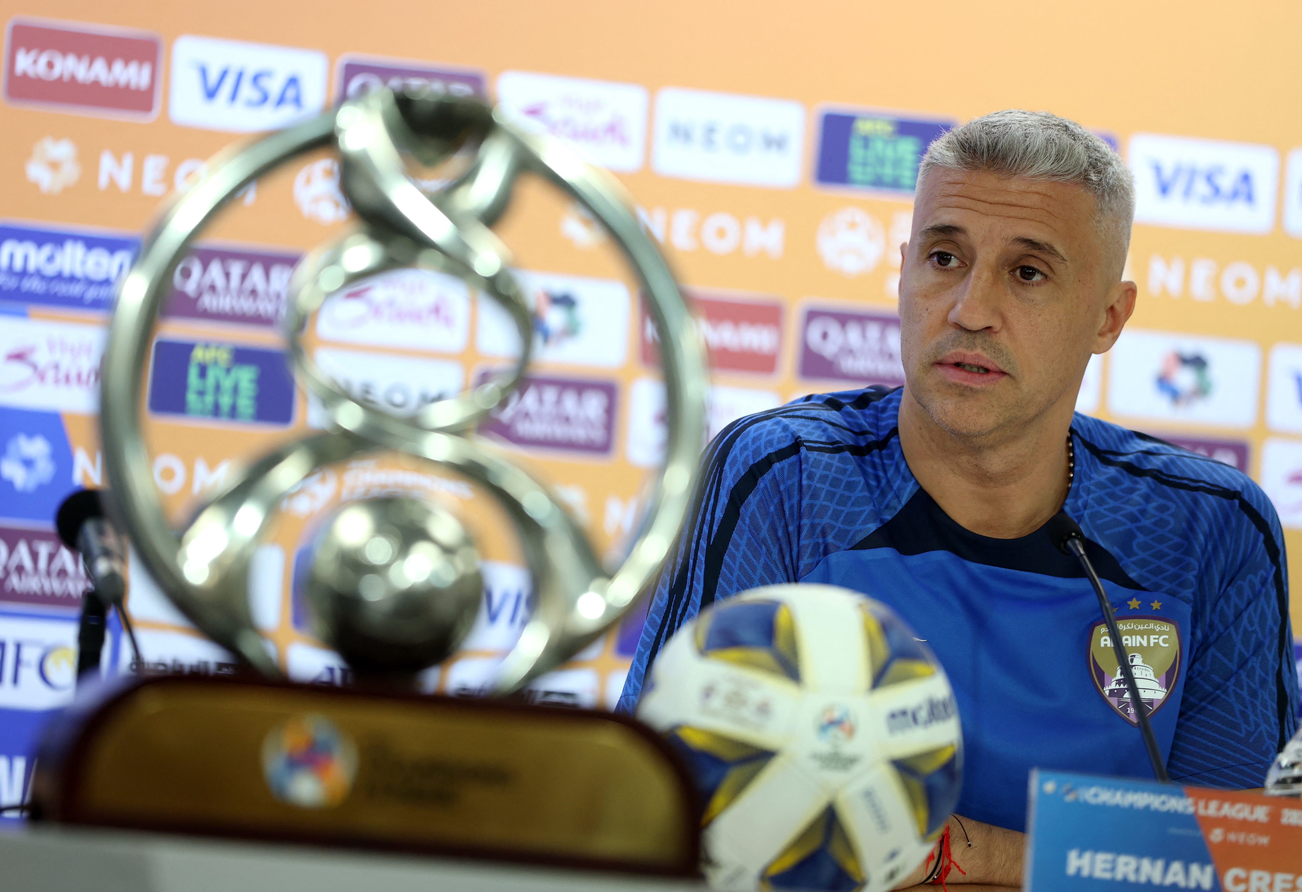 Hernán Crespo tras ser campeón con el Al Ain de Emiratos Árabes (REUTERS/Amr Alfiky)