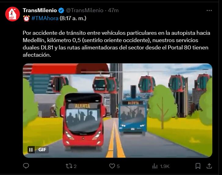 Se están implementando rutas alternas para mitigar los efectos negativos en los tiempos de desplazamiento- crédito X