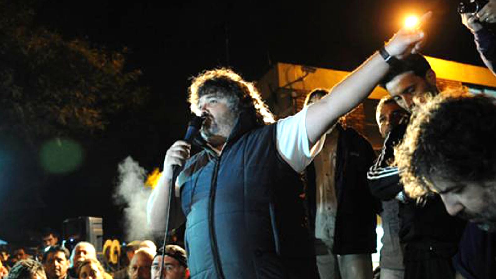 Daniel Yofra, durante una protesta en 2016