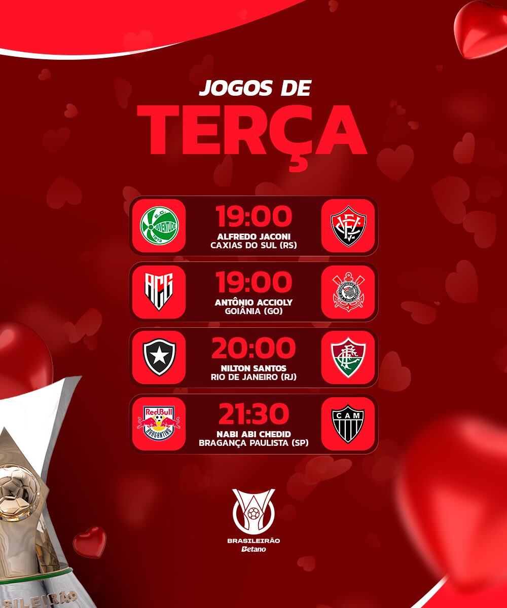 Partidos del Brasileirao del martes 11 de junio.