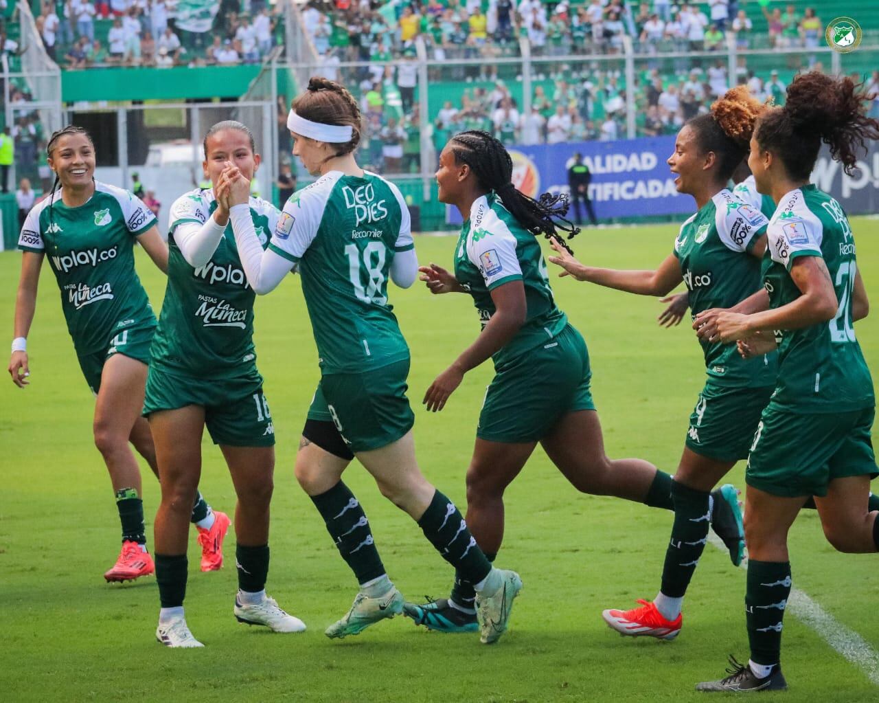 Deportivo Cali vs. Santa Fe, partido de ida de la final de la Liga Femenina BetPlay 2024 - crédito @CaliFemenino/X