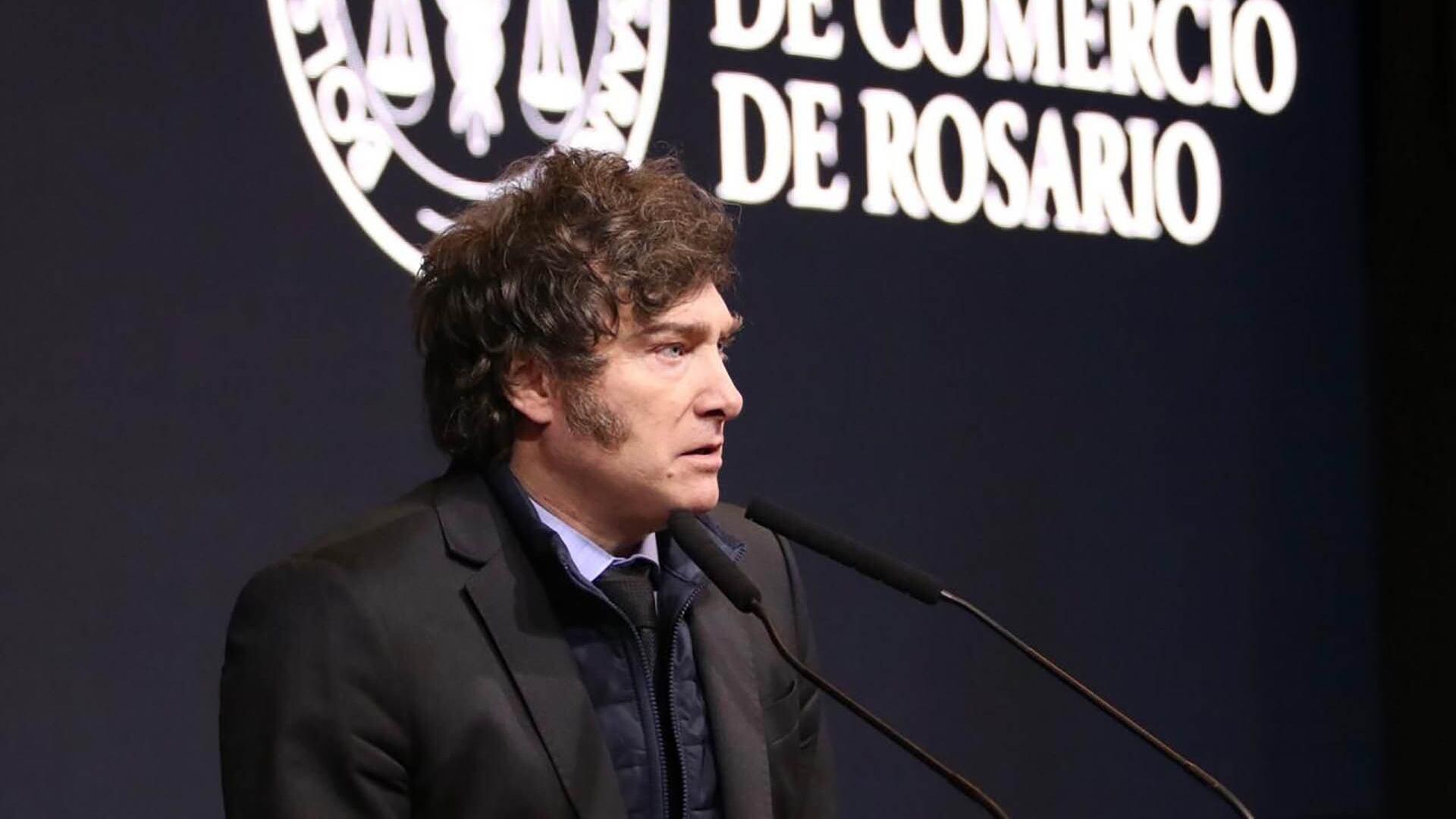 Javier Milei habló en la Bolsa de Comercio de Rosario