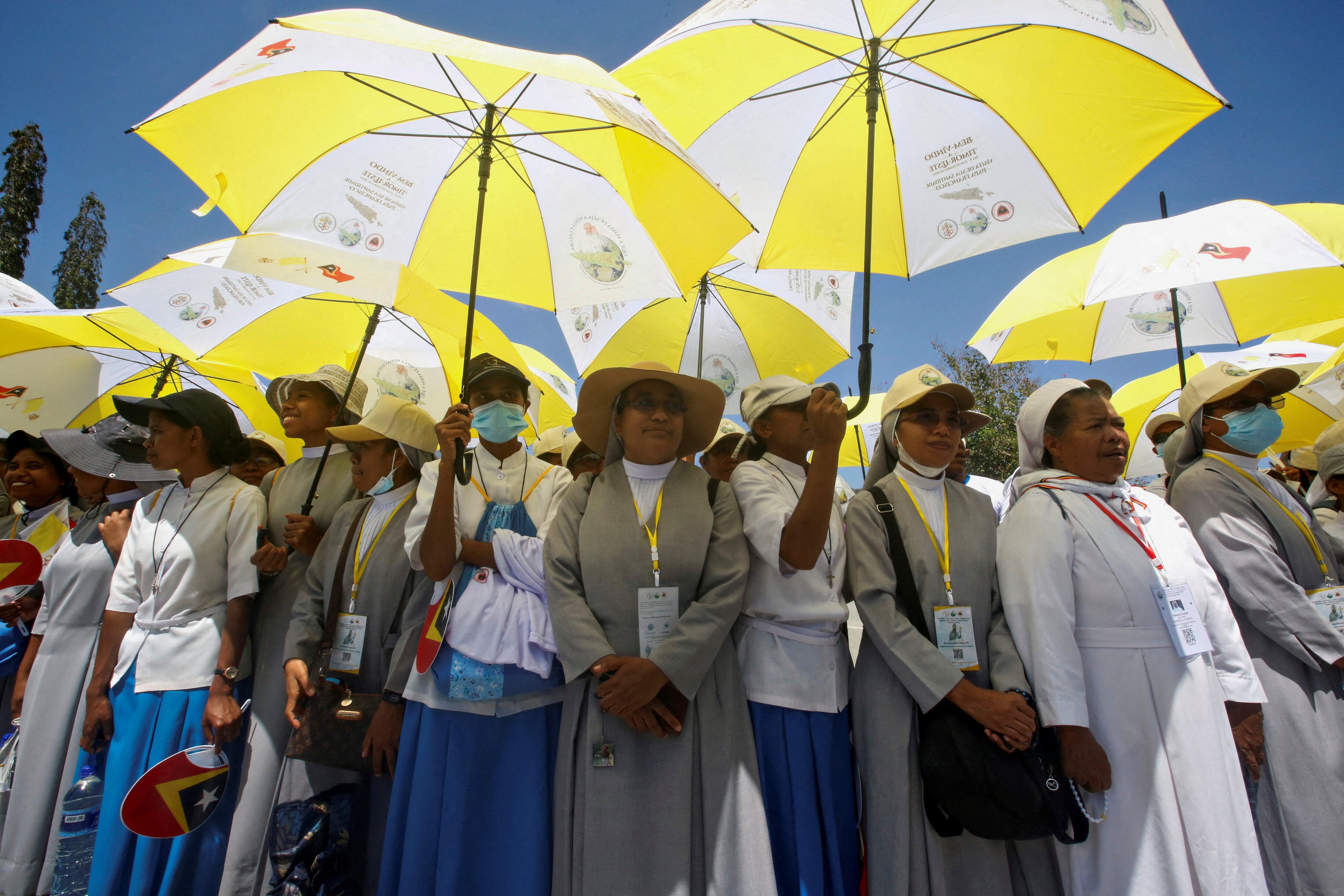 El pueblo de Timor Oriental espera la misa multitudinaria del martes con 700.000 fieles (REUTERS/Lirio da Fonseca)