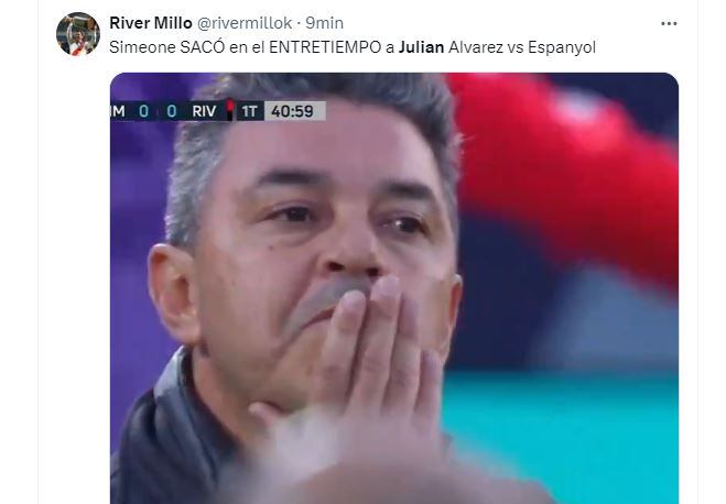 memes cambio simeone julián álvarez