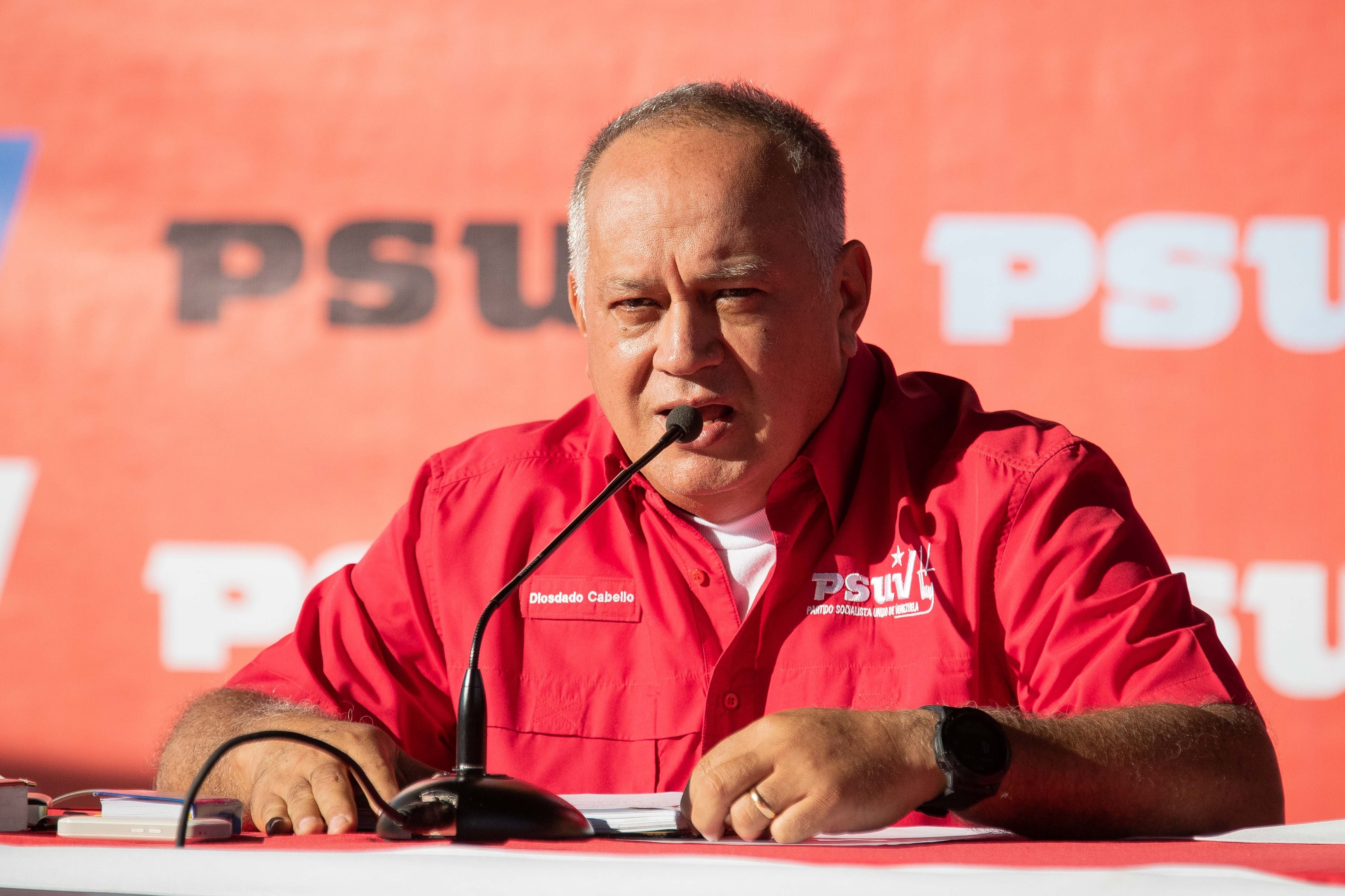 Diosdado Cabello se pronunció sobre la salida de Edmundo González Urrutia a España: “Seré breve, nosotros venceremos” (EFE/ Rayner Peña R)
