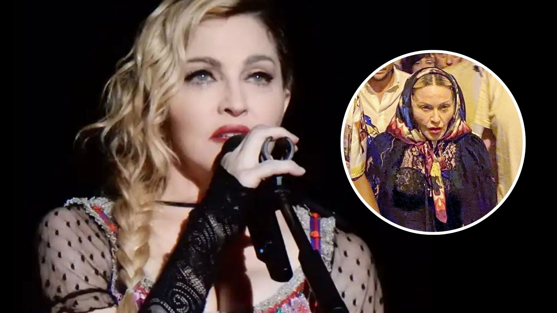 Madonna pasea por Italia