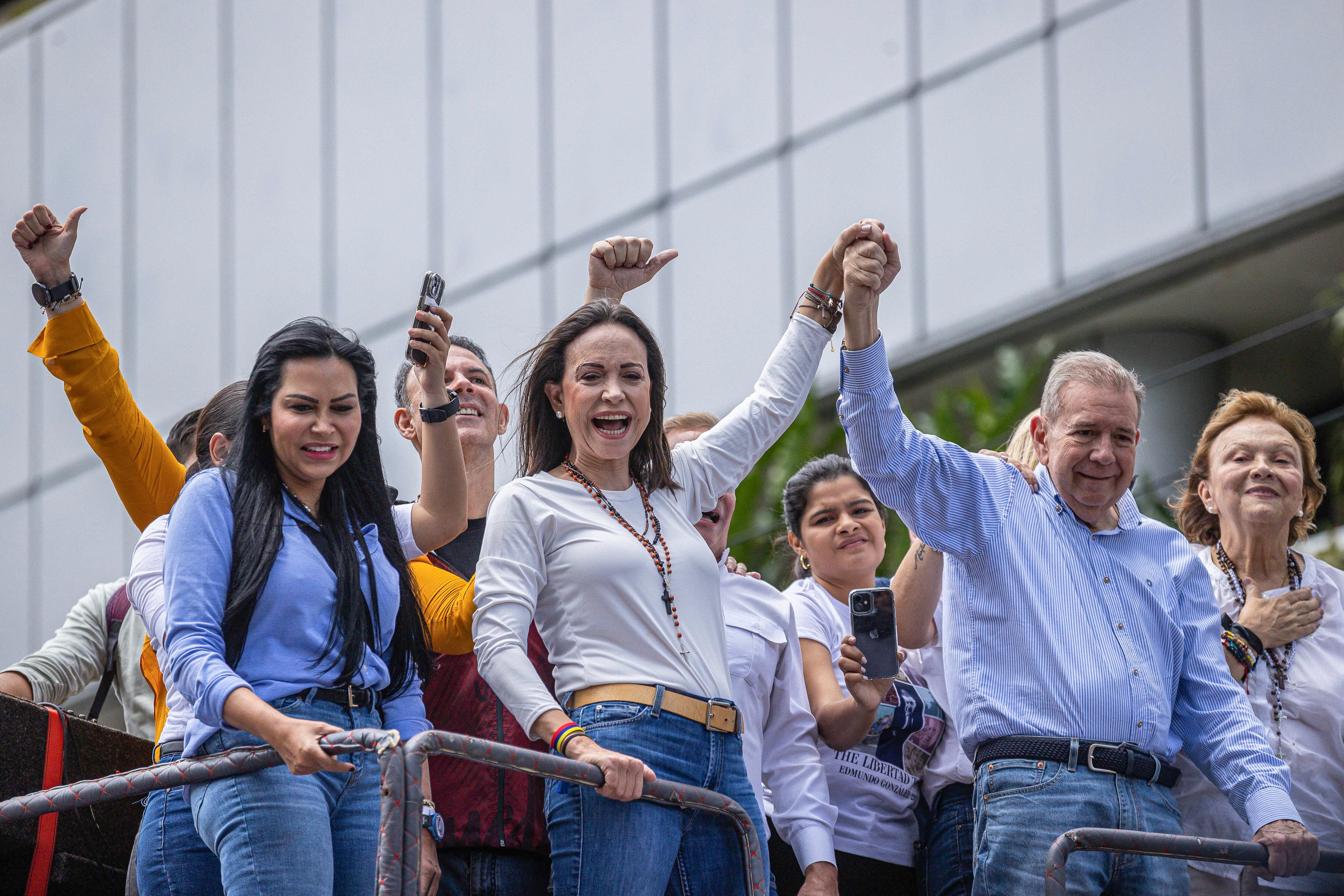 María Corina Machado ha sido la principal aliada de Edmundo González, candidato presidencial venezolano que hoy está en España exiliado - Henry Chirinos/EFE