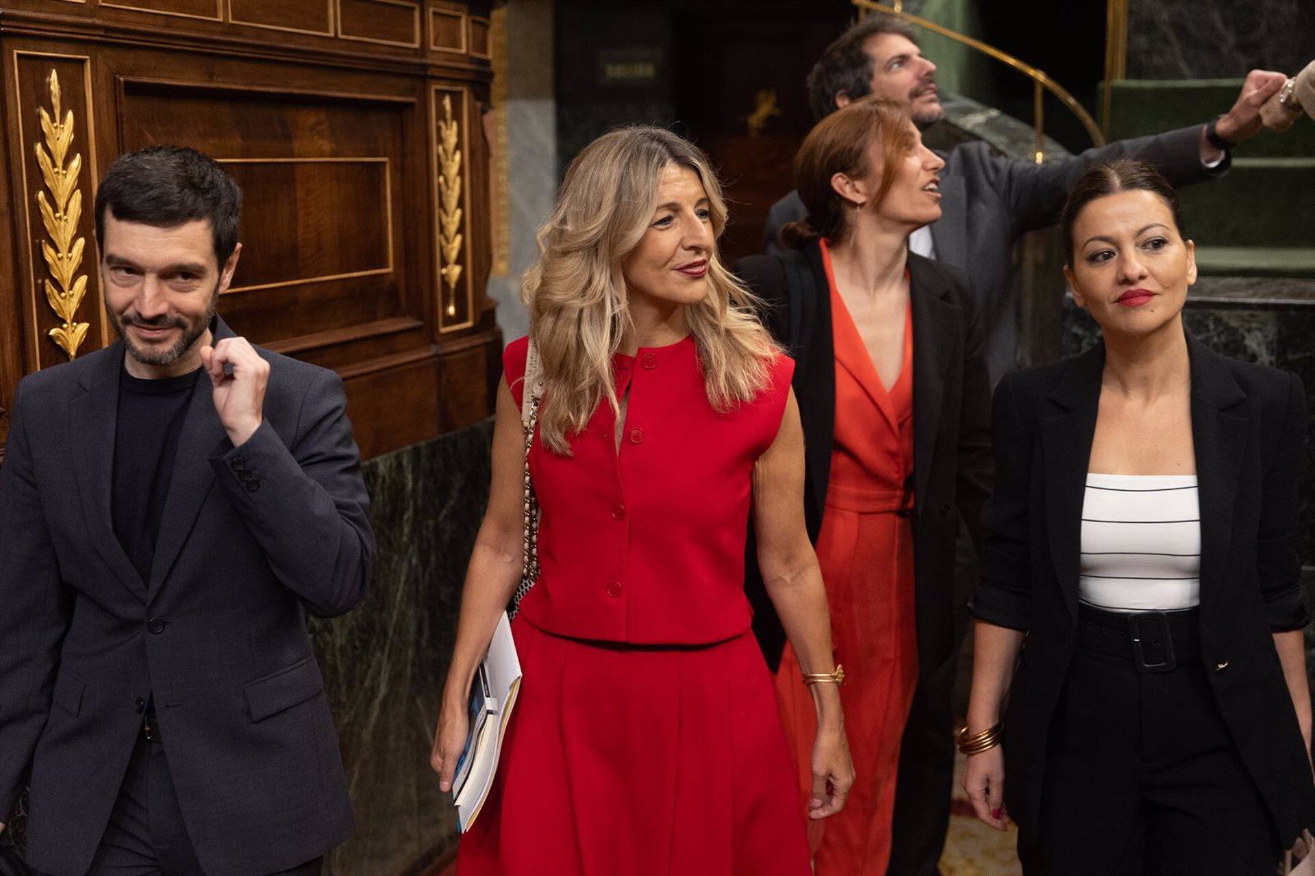 Yolanda Díaz en una sesión de control del Congreso de los Diputados (Eduardo Parra / Europa Press)
