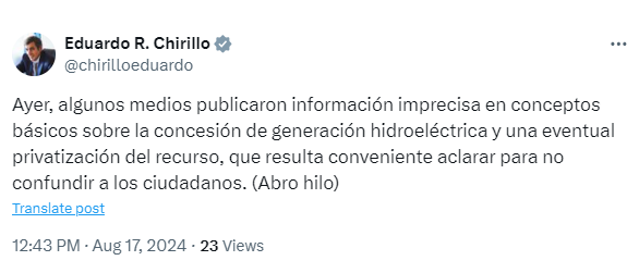 Chirillo Concesiones Energía