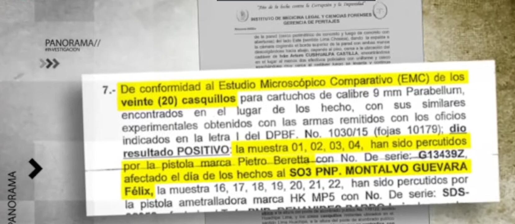 La evidencia balística y los documentos fiscales apuntan a su participación activa en los hechos delictivos. (captura de pantalla)