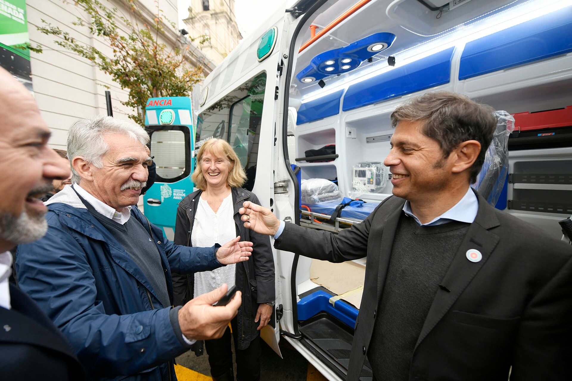 Axel Kicillof con Mario Secco en Ensenada