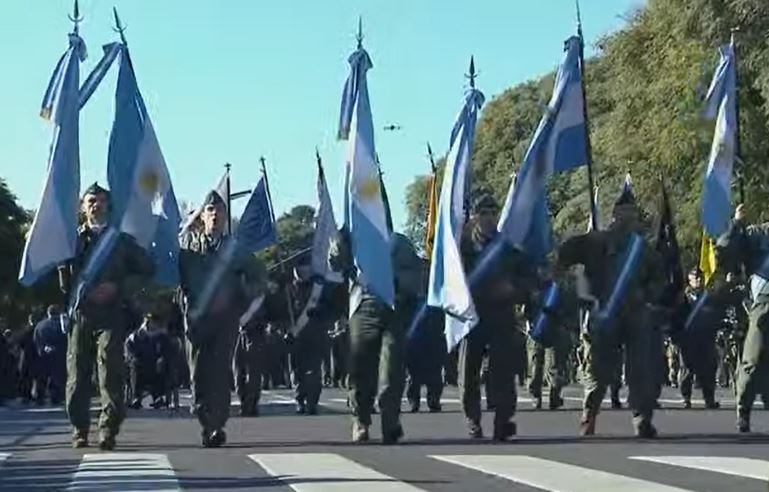 Veteranos de Malvinas Desfile militar 9 de Julio