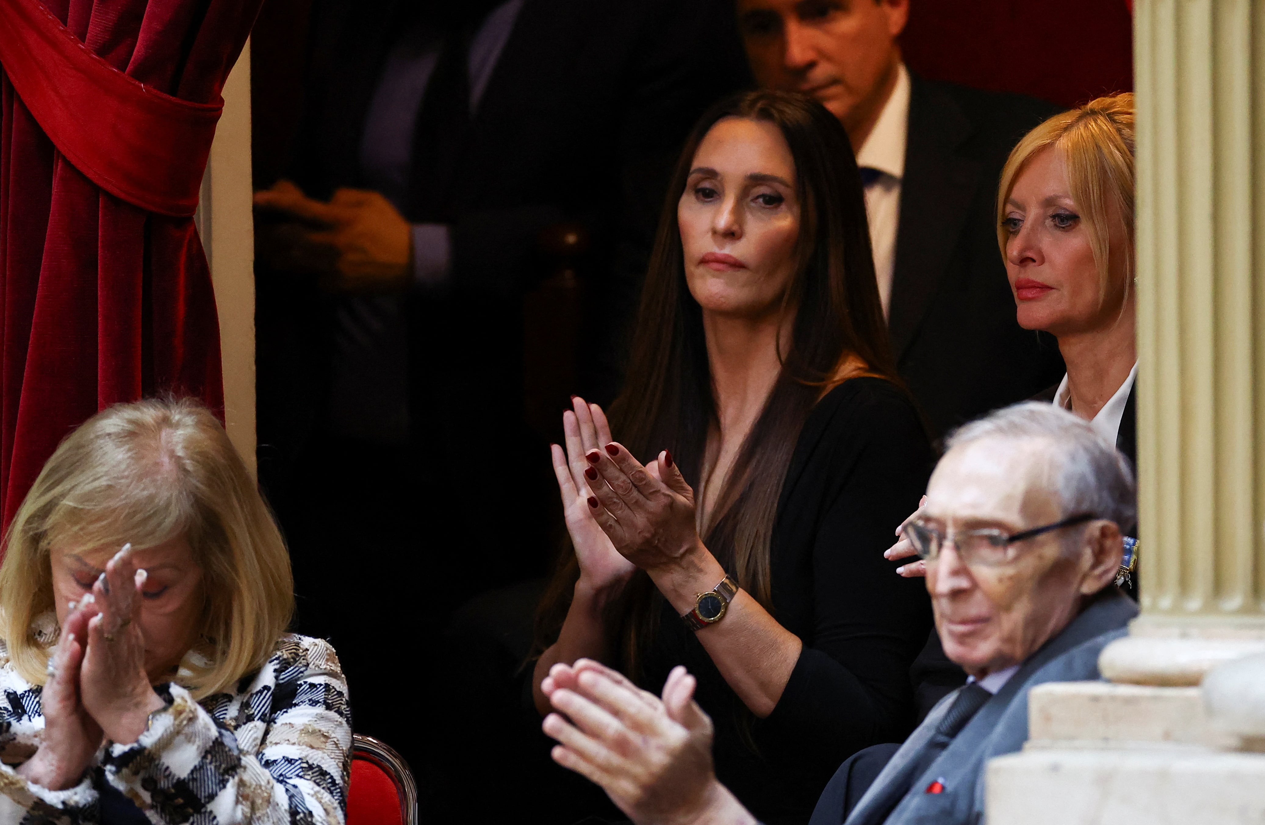 Yuyito González con Alicia y Norberto, los padres de Javier Milei (RS Fotos)