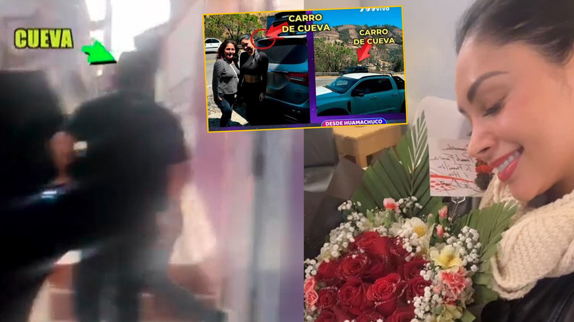 Pamela Franco y Christian Cueva comparten auto y estuvieron en el mismo hotel en Huamachuco. (Captura: Magaly TV La Firme)