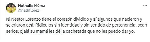 Usuarios de redes sociales creen que Néstor Lorenzo no tiene el corazón dividido, pese a que es argentino - crédito @NathFlorez_/X