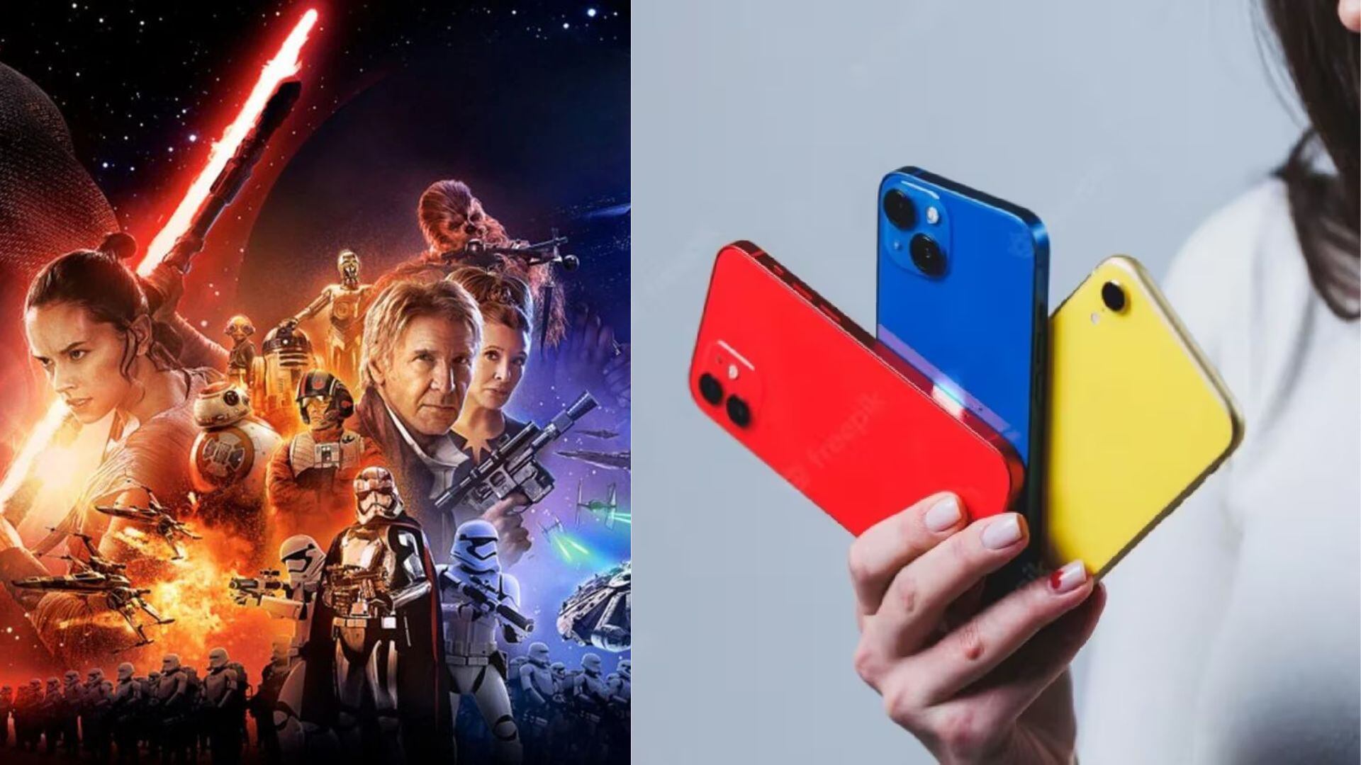 El iPhone no es usado por antagonista (Fotocomposición Star Wars / Freepik)