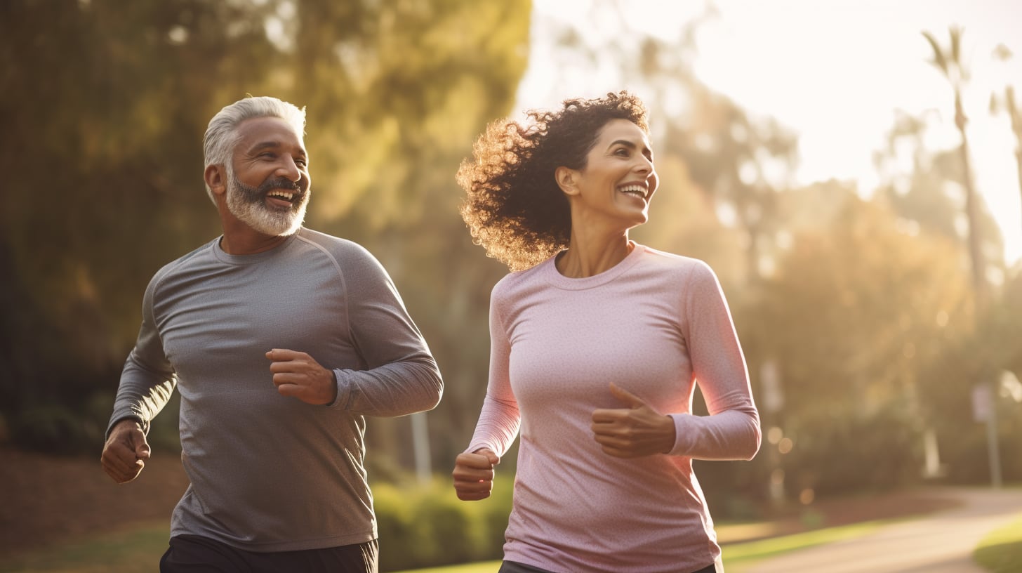 Imagen ilustrativa de personas corriendo, un ejercicio beneficioso para mantener una vida sana y promover la longevidad. El running es una práctica que cuida la salud y mejora el bienestar. (Imagen ilustrativa Infobae)