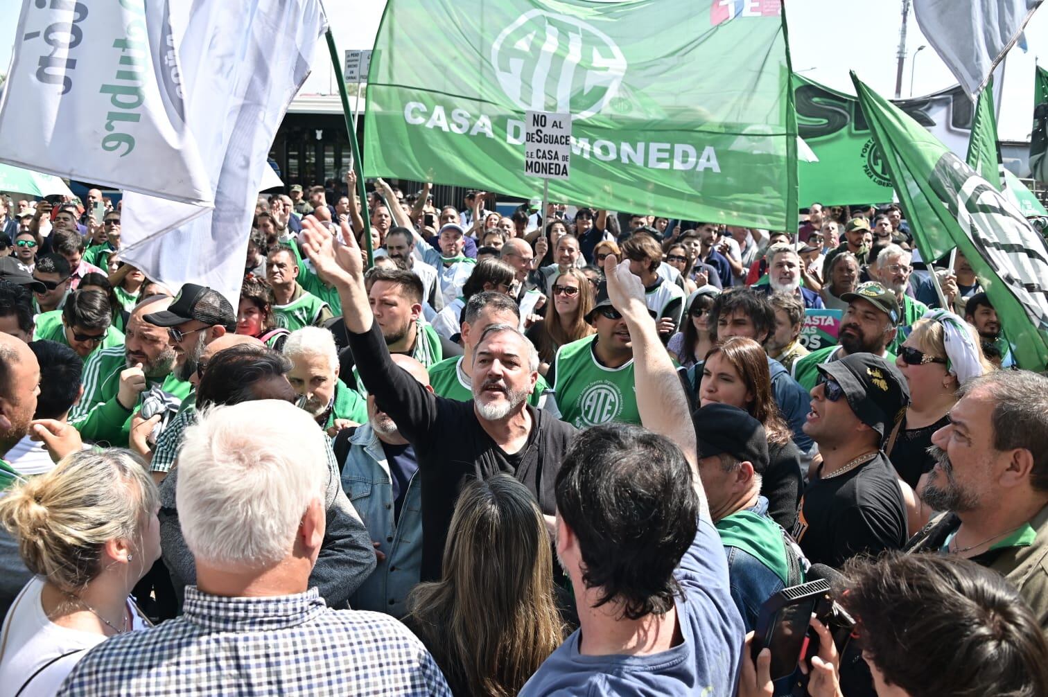 ATE se manifestó frente a la Casa de Moneda