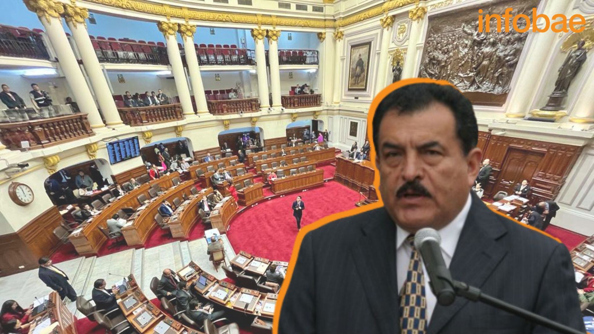 Congresista Edgard Reymundo Mercado muestra desinterés en sesión| Composición Infobae (Clara Giraldo)