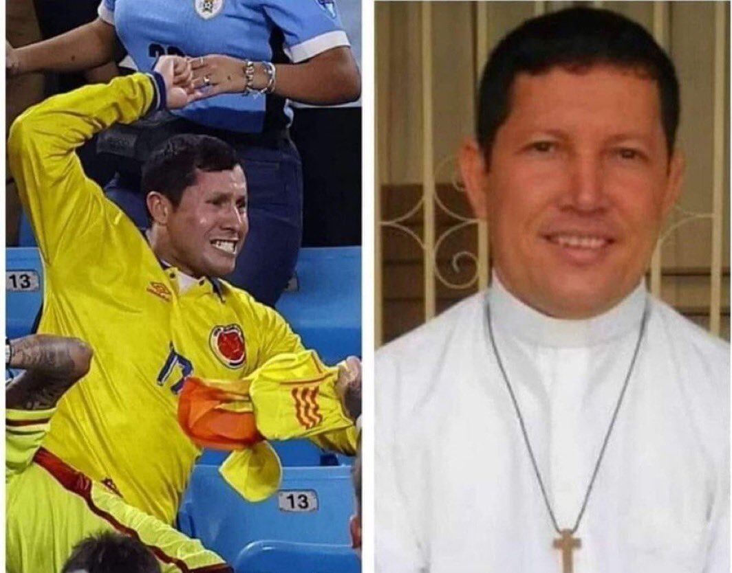 La foto que se volvió viral en redes sociales de un supuesto cura colombiano golpeando al jugador Darwin Núñez fue desmentida - crédito redes sociales