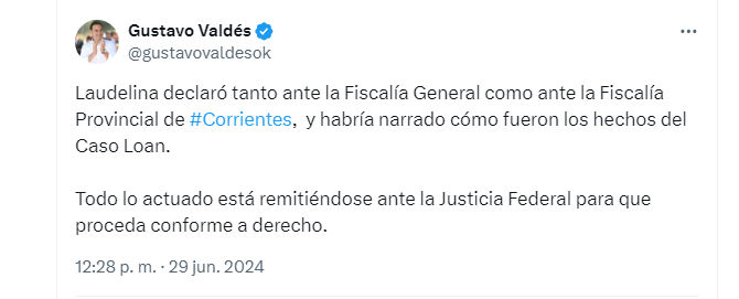 Gustavo Valdés sobre el caso Loan