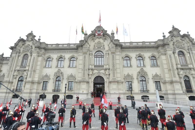 Una vista de Palacio de Gobierno durante la Cumbre de la Comunidad Andina en mayo de 2019. (Freddy Zarco/Cortesía de la Presidencia de Bolivia/Handout vía REUTERS)