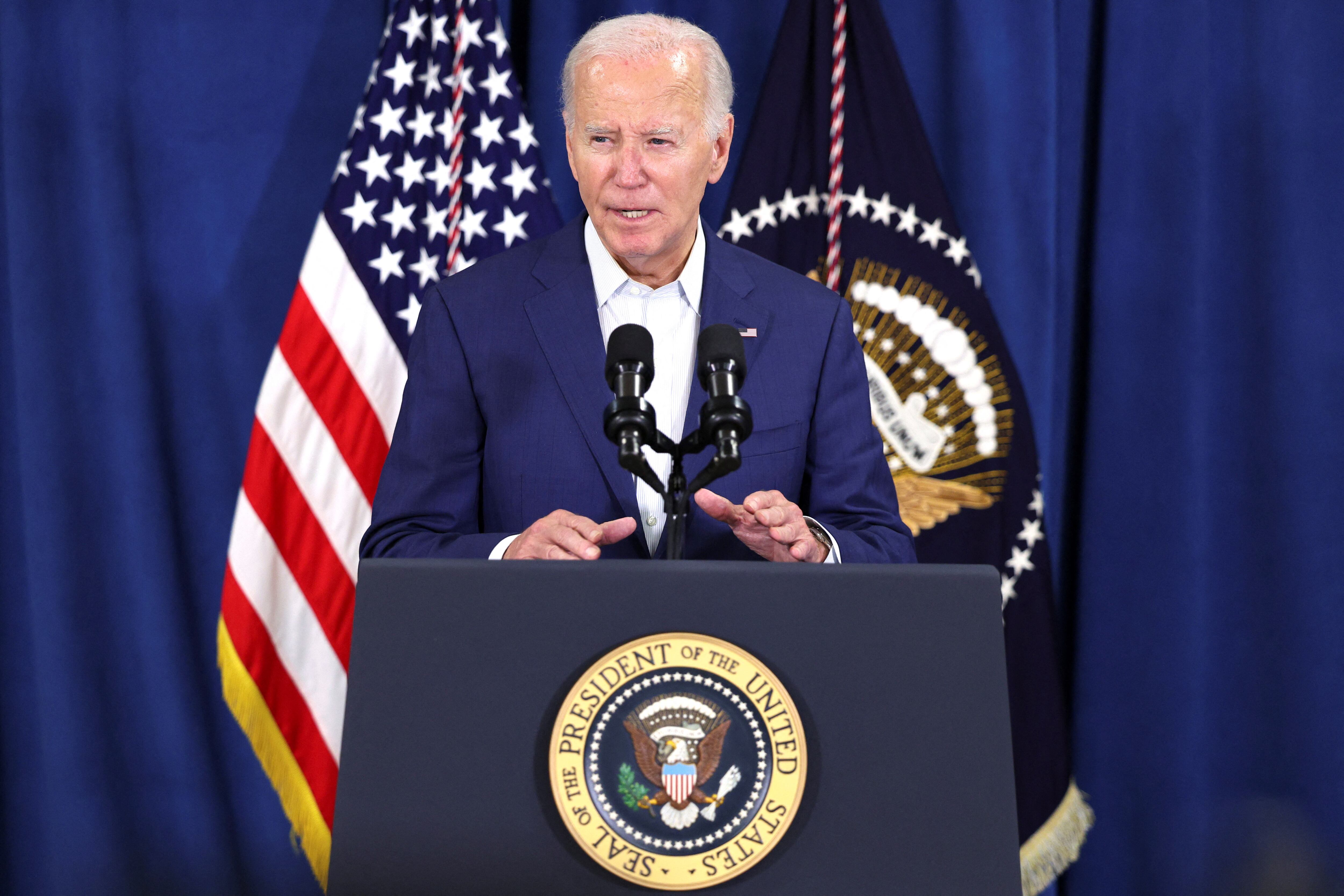 Biden habló desde Delaware (REUTERS/Tom Brenner)