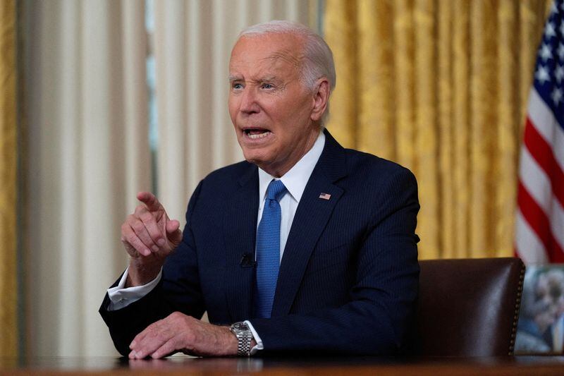 Biden manifestó su apoyo a Harris luego de retirar su candidatura (REUTERS)