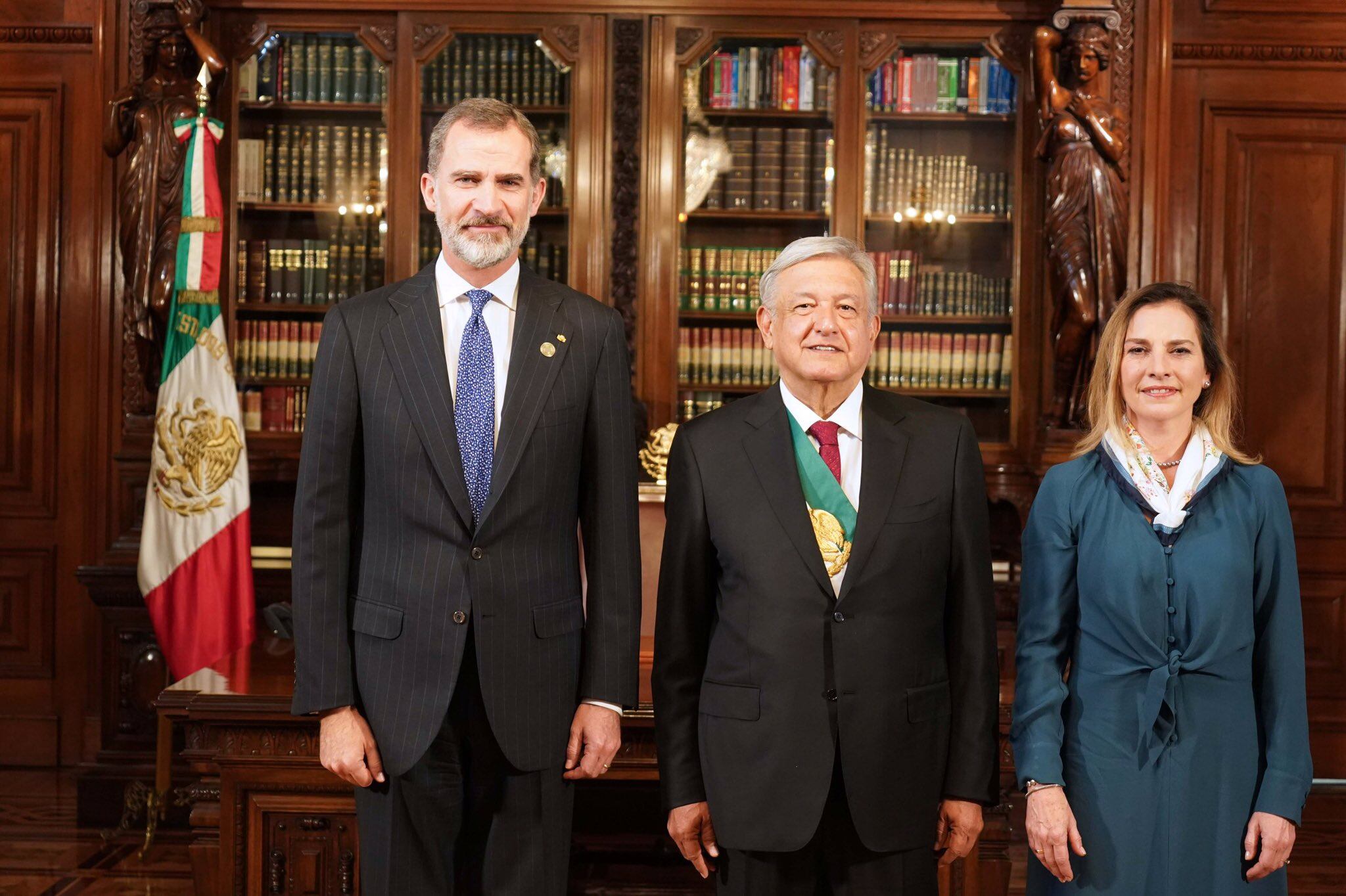 El presidente de México Andrés Manuel López Obrador con el Rey de España.