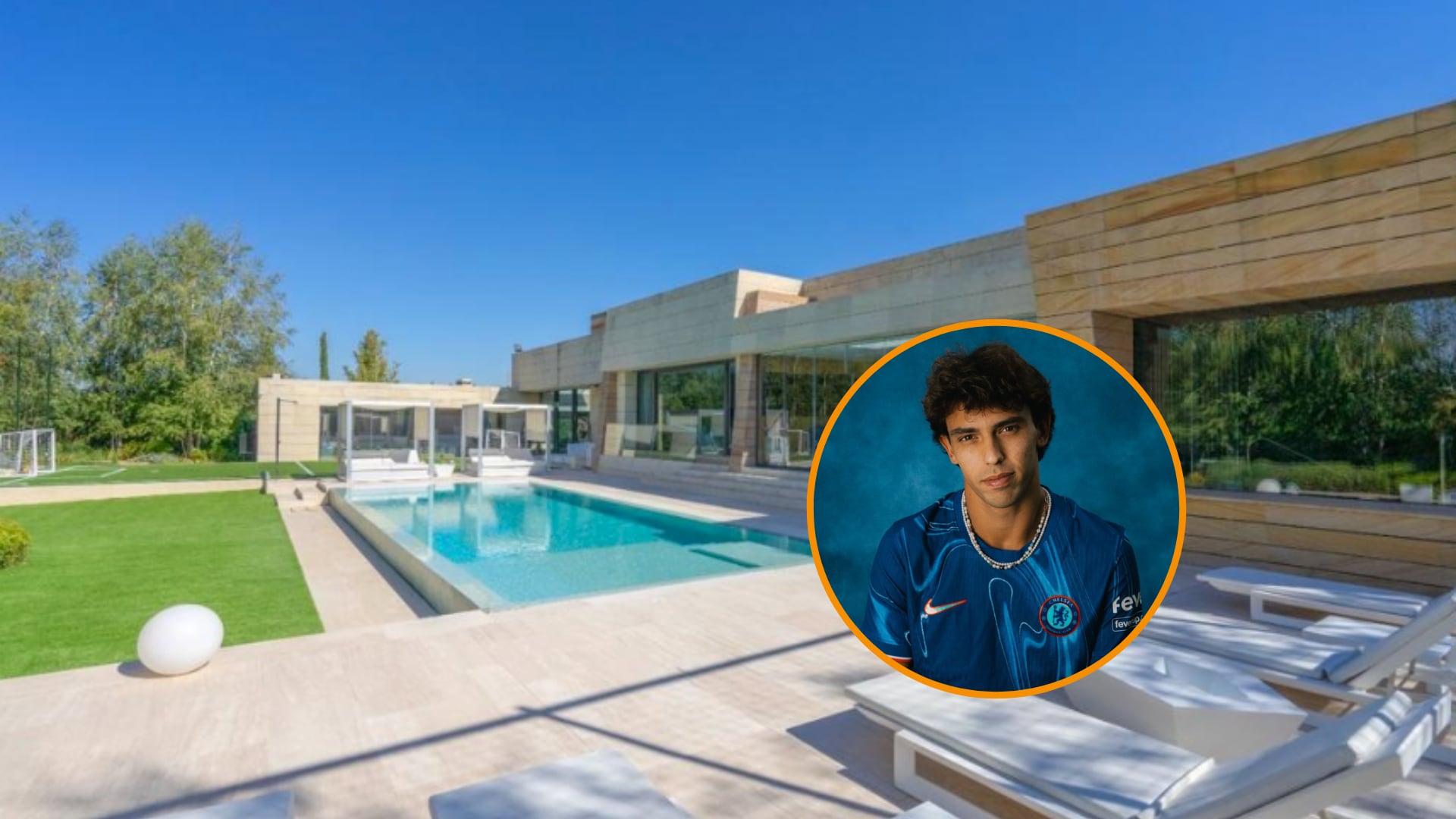 La mansión de João Félix en Madrid que está a la venta por 12 millones: siete habitaciones, dos piscinas y una sala de cine