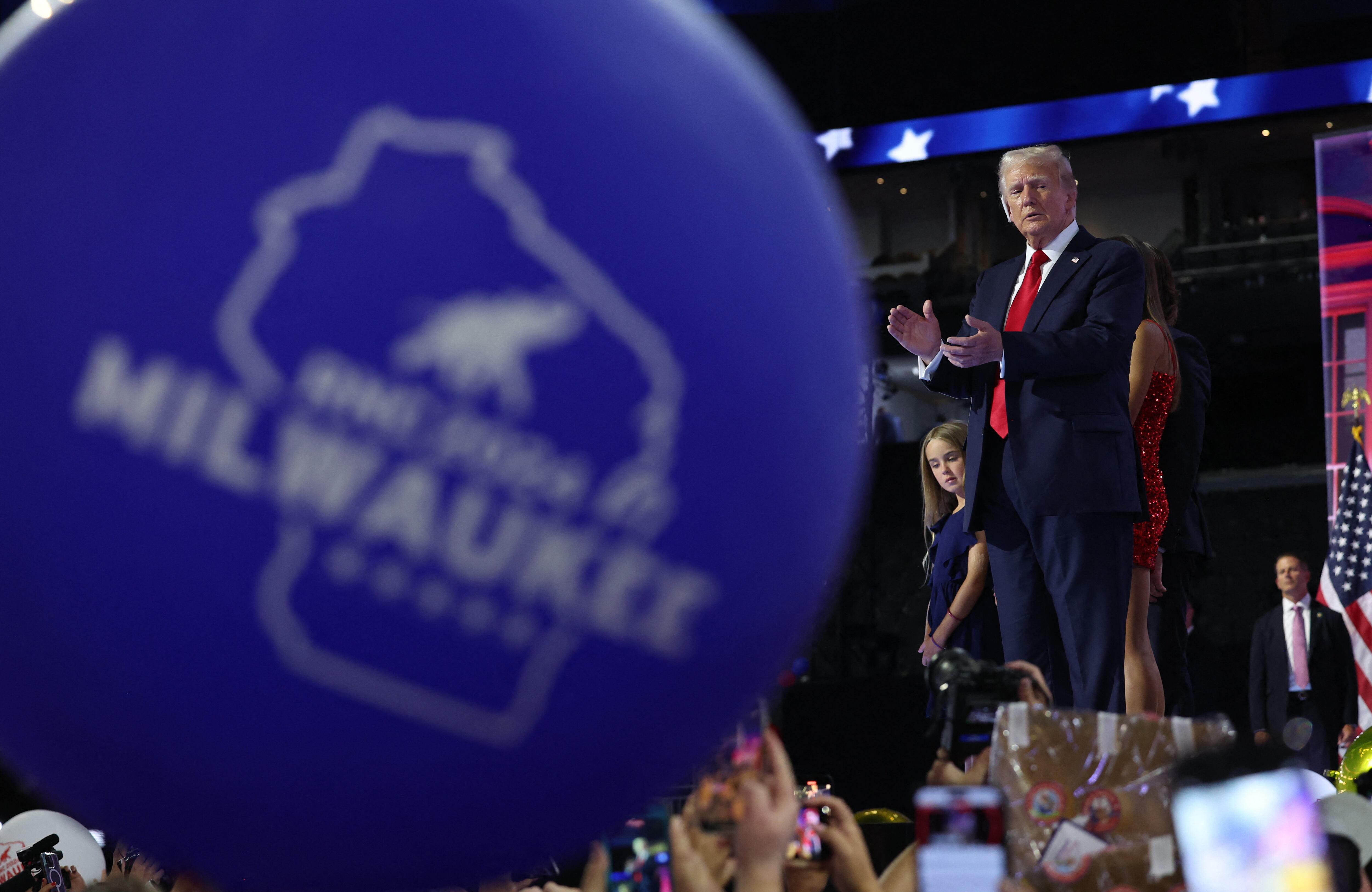 Donald Trump en la Convención Republicana que sesionó en Milwaukee (Wisconsin, Estados Unidos)