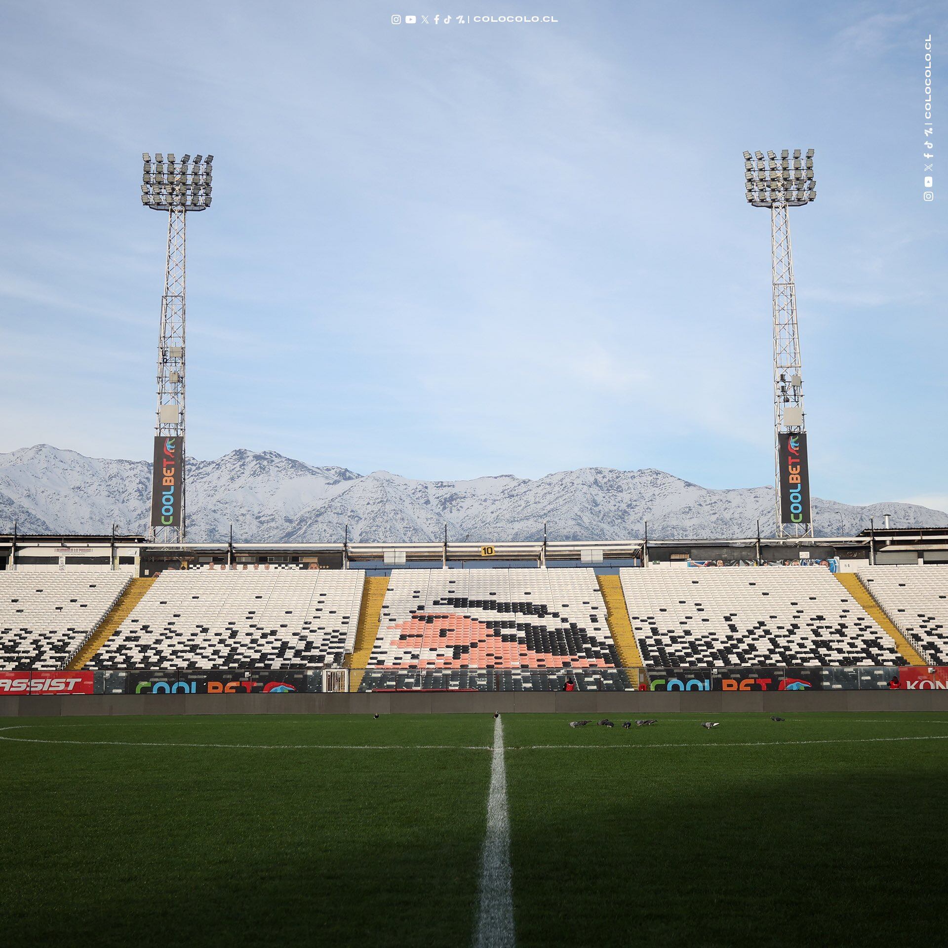 Así luce el estadio Monumental de Santiago previo al Universitario vs Colo Colo.