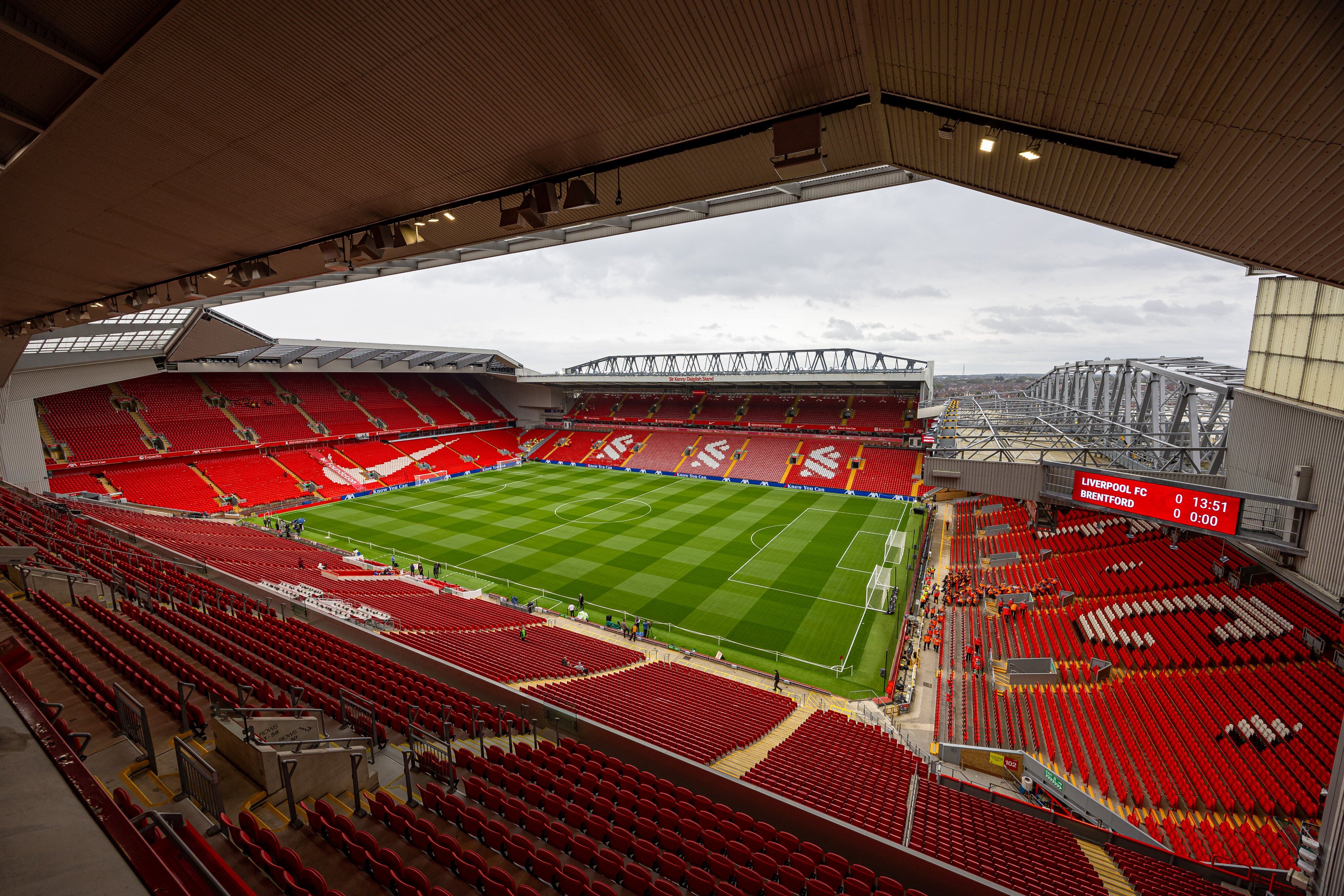 Anfield Road listo para su primer partido del Premier League - crédito Liverpool FC