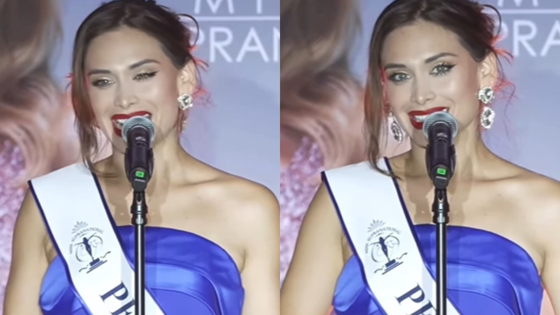 Nathaly Terrones brindó su discurso en inglés en el Miss Supranacional 2024.