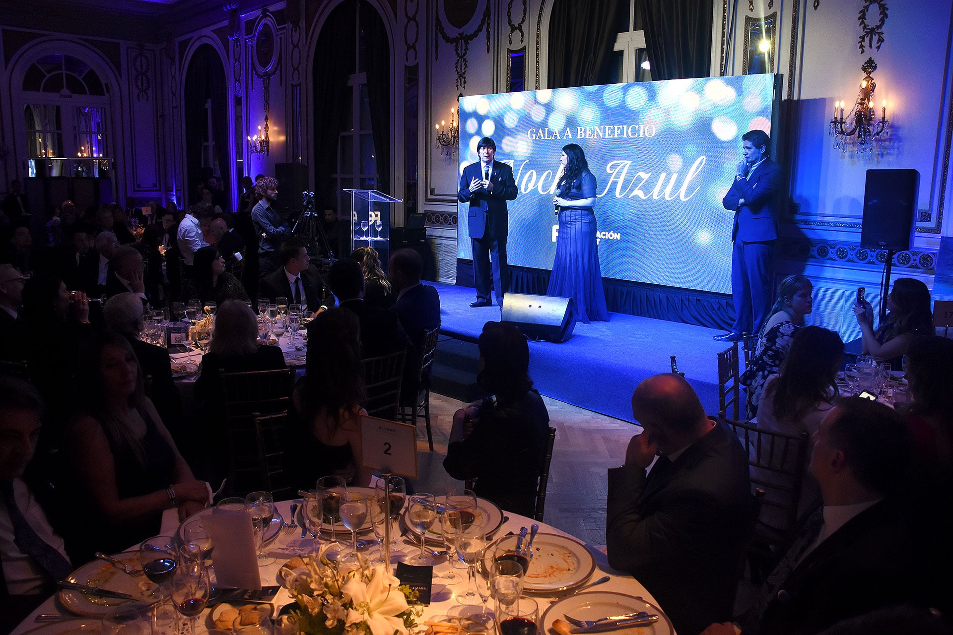 Gala a beneficio - noche azul - fundacion GEDYT - hotel Alvear