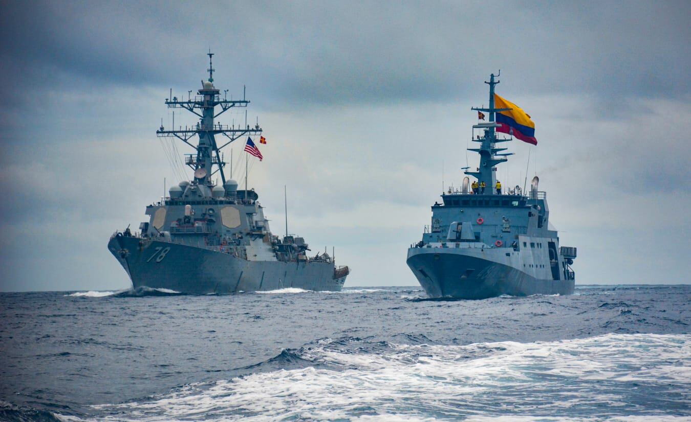 Los ejercicios militares se realizaron en la costa pacífica colombiana - crédito Armada de Colombia