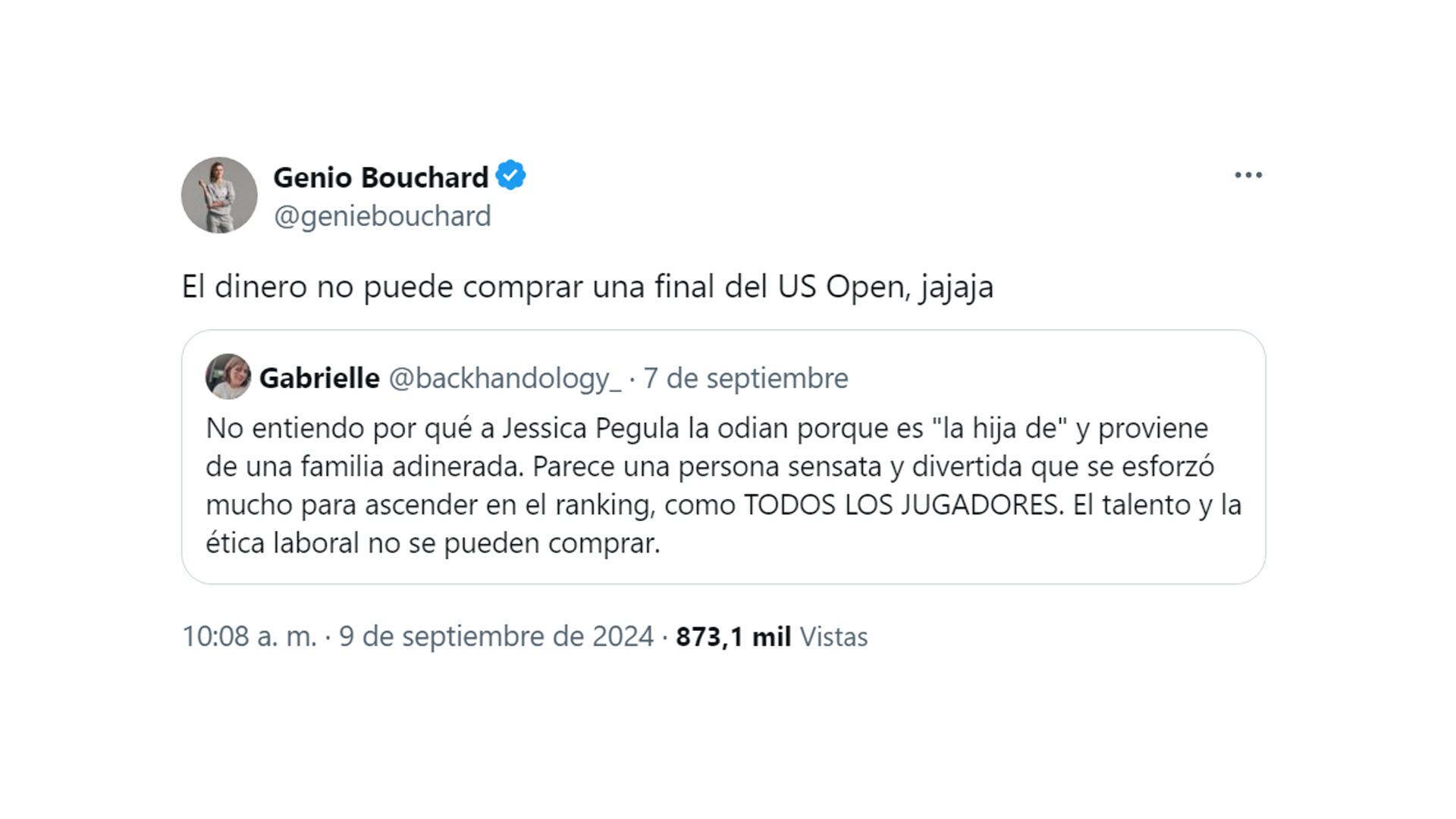 Eugenie Bouchard tuit